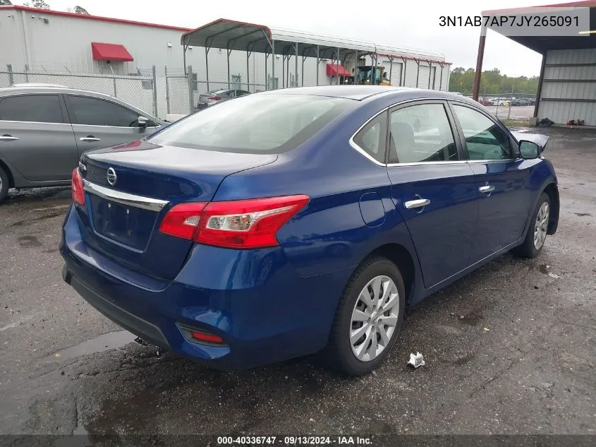 2018 Nissan Sentra S/Sv/Sr/Sl VIN: 3N1AB7AP7JY265091 Lot: 40336747