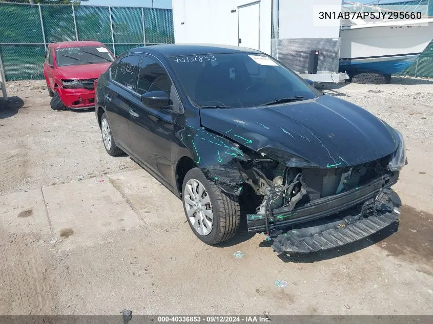 2018 Nissan Sentra S VIN: 3N1AB7AP5JY295660 Lot: 40336853