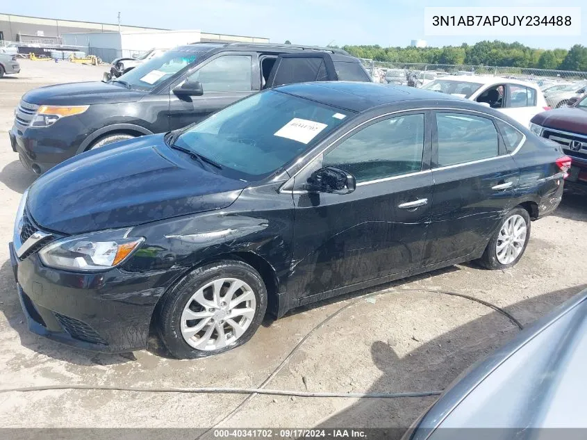 2018 Nissan Sentra Sv VIN: 3N1AB7AP0JY234488 Lot: 40341702