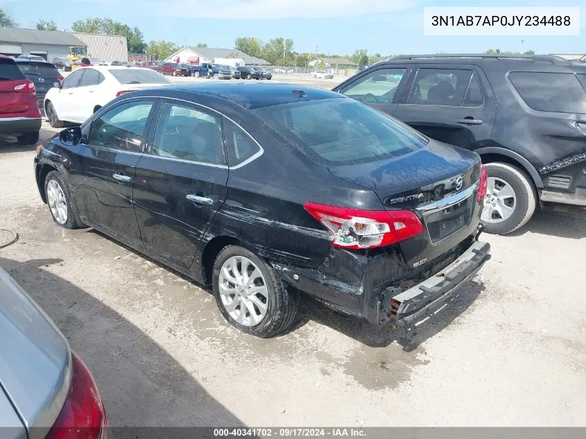 2018 Nissan Sentra Sv VIN: 3N1AB7AP0JY234488 Lot: 40341702