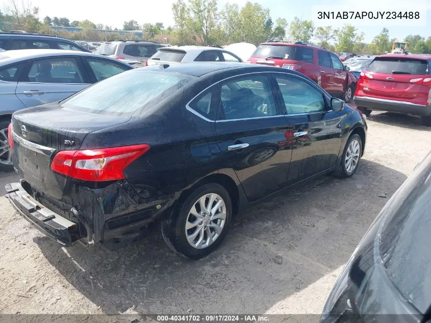 2018 Nissan Sentra Sv VIN: 3N1AB7AP0JY234488 Lot: 40341702