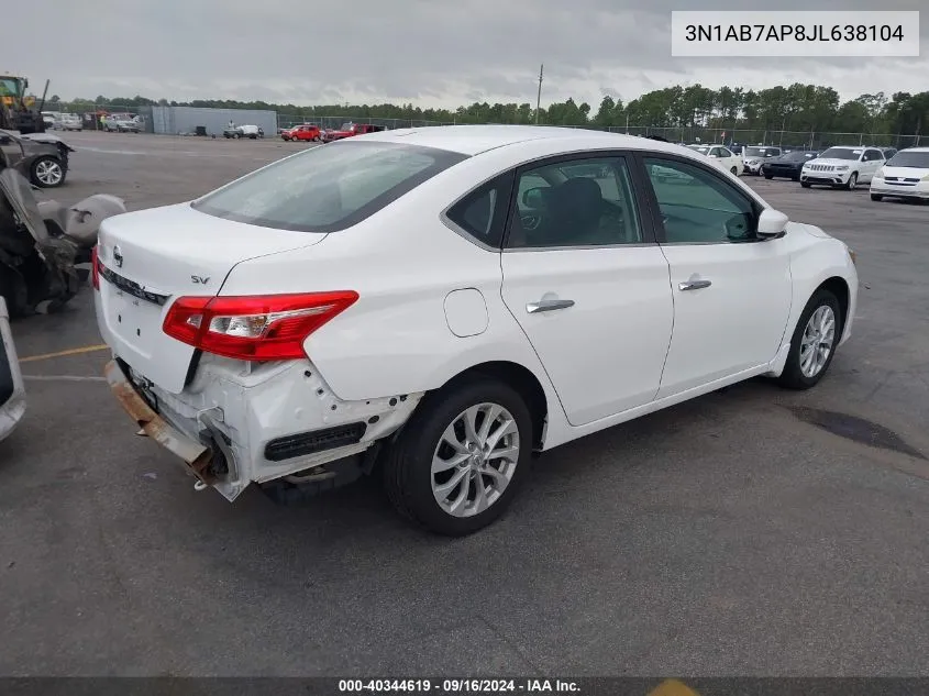 2018 Nissan Sentra Sv VIN: 3N1AB7AP8JL638104 Lot: 40344619