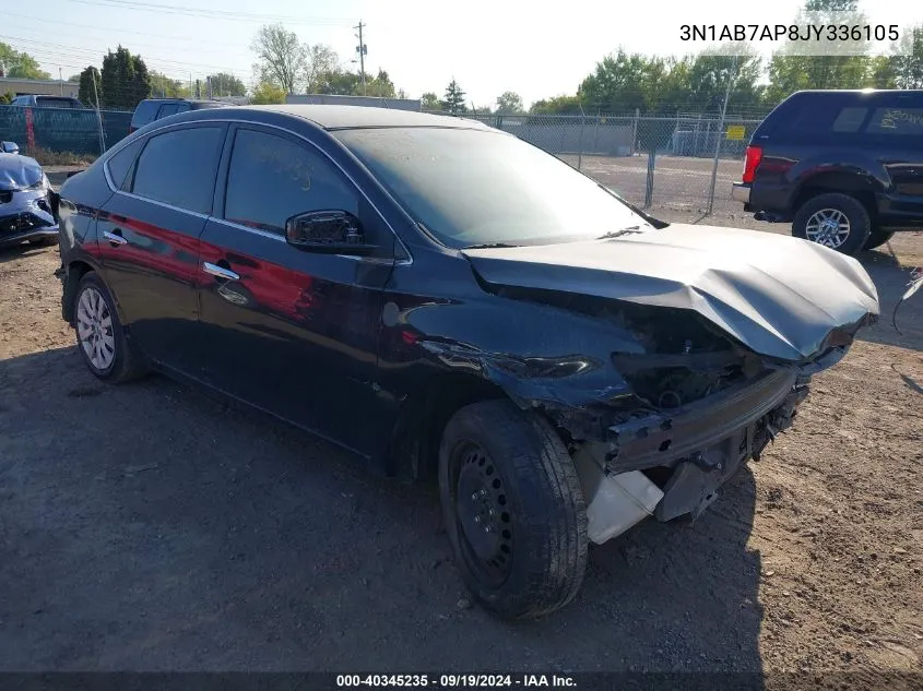 2018 Nissan Sentra S VIN: 3N1AB7AP8JY336105 Lot: 40345235