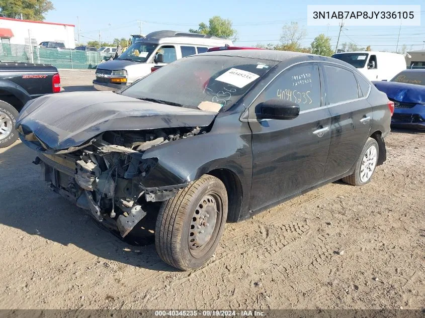 2018 Nissan Sentra S VIN: 3N1AB7AP8JY336105 Lot: 40345235