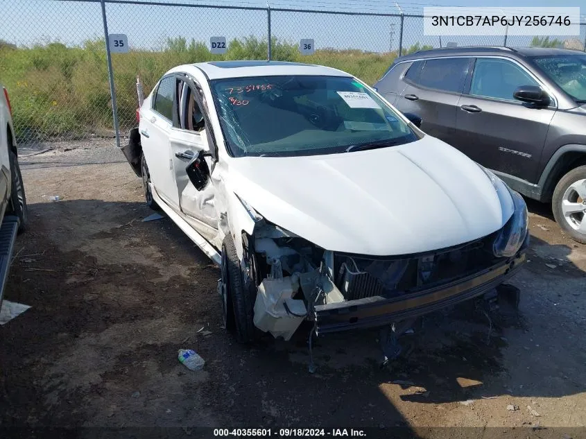 2018 Nissan Sentra Sr Turbo/Nismo VIN: 3N1CB7AP6JY256746 Lot: 40355601