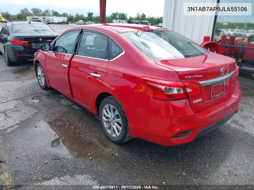 2018 Nissan Sentra Sv VIN: 3N1AB7AP9JL655106 Lot: 40370811