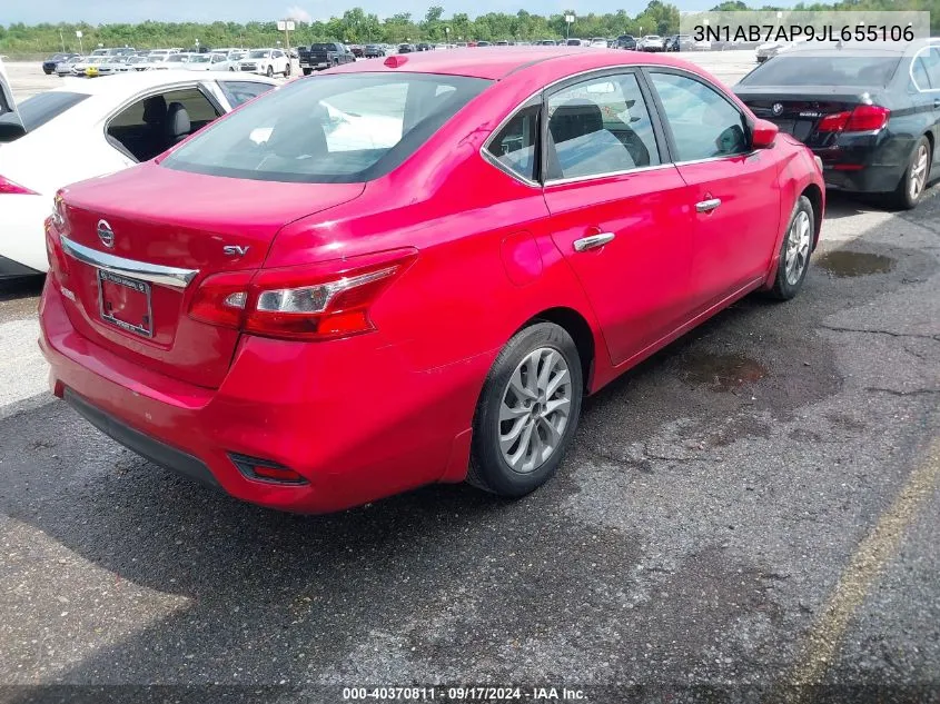 2018 Nissan Sentra Sv VIN: 3N1AB7AP9JL655106 Lot: 40370811