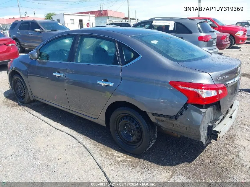 2018 Nissan Sentra S VIN: 3N1AB7AP1JY319369 Lot: 40375421