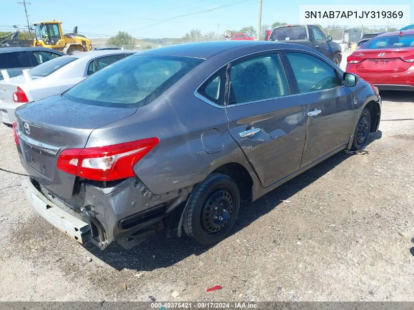 2018 Nissan Sentra S VIN: 3N1AB7AP1JY319369 Lot: 40375421