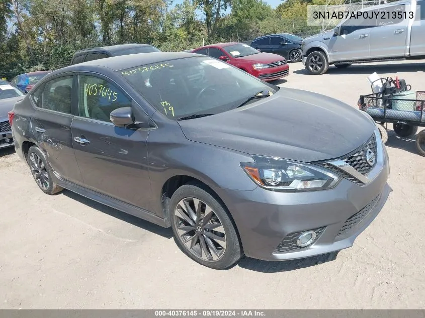 2018 Nissan Sentra Sr VIN: 3N1AB7AP0JY213513 Lot: 40376145