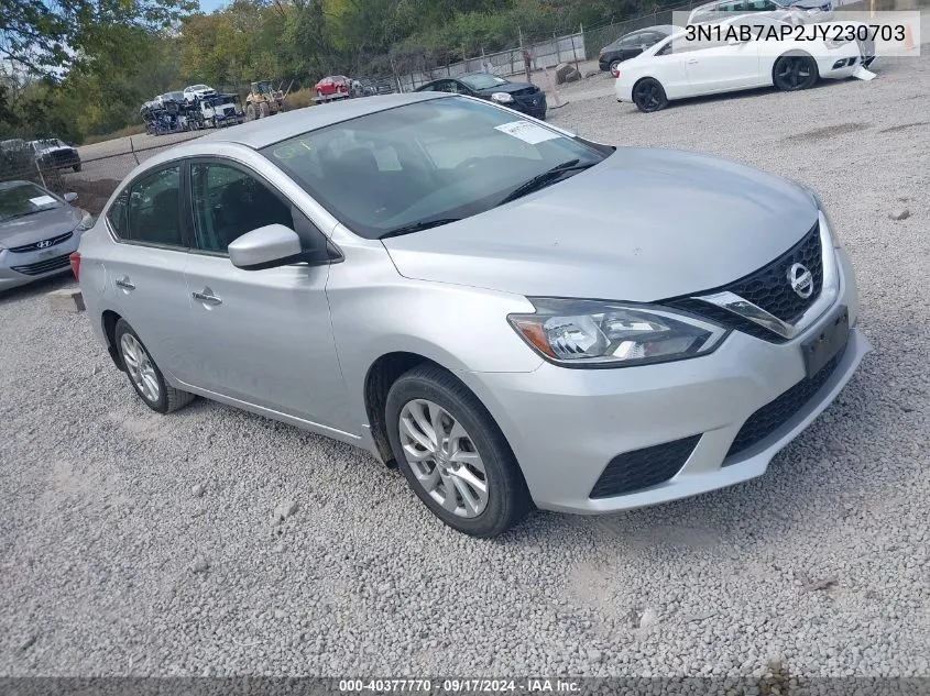 2018 Nissan Sentra S VIN: 3N1AB7AP2JY230703 Lot: 40377770