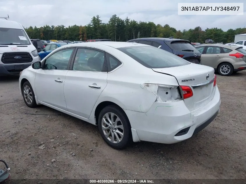 2018 Nissan Sentra Sv VIN: 3N1AB7AP1JY348497 Lot: 40380266