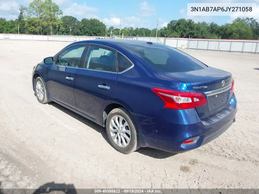 2018 Nissan Sentra Sv VIN: 3N1AB7AP6JY271058 Lot: 40395622