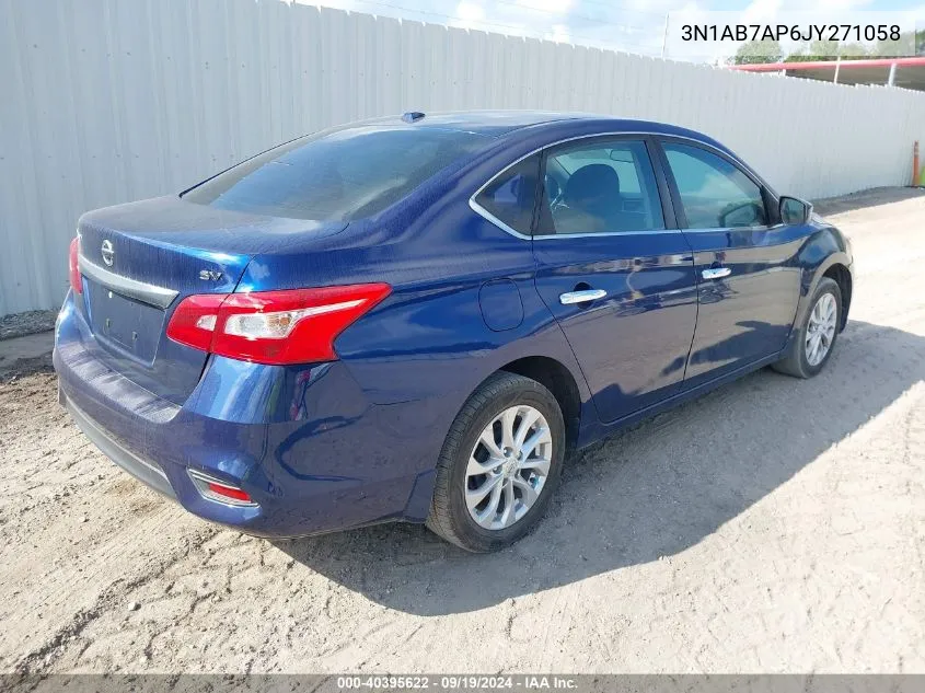 2018 Nissan Sentra Sv VIN: 3N1AB7AP6JY271058 Lot: 40395622