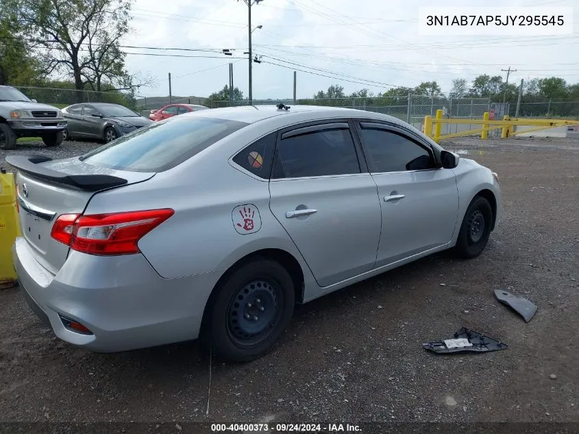 2018 Nissan Sentra S VIN: 3N1AB7AP5JY295545 Lot: 40400373