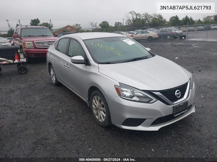 2018 Nissan Sentra Sv VIN: 3N1AB7AP5JL621793 Lot: 40408580