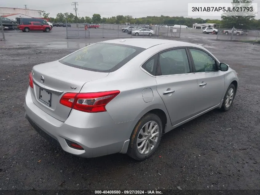 2018 Nissan Sentra Sv VIN: 3N1AB7AP5JL621793 Lot: 40408580