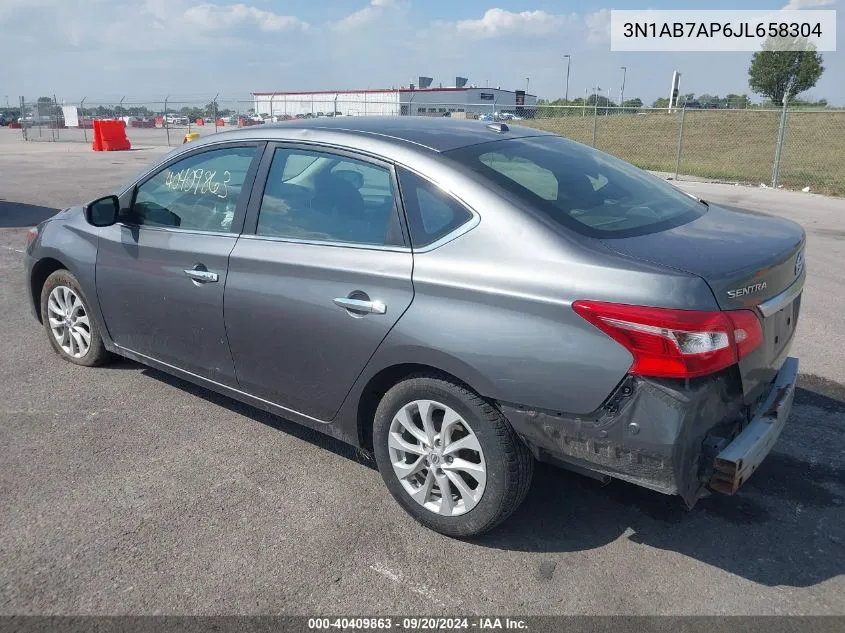 2018 Nissan Sentra Sv VIN: 3N1AB7AP6JL658304 Lot: 40409863