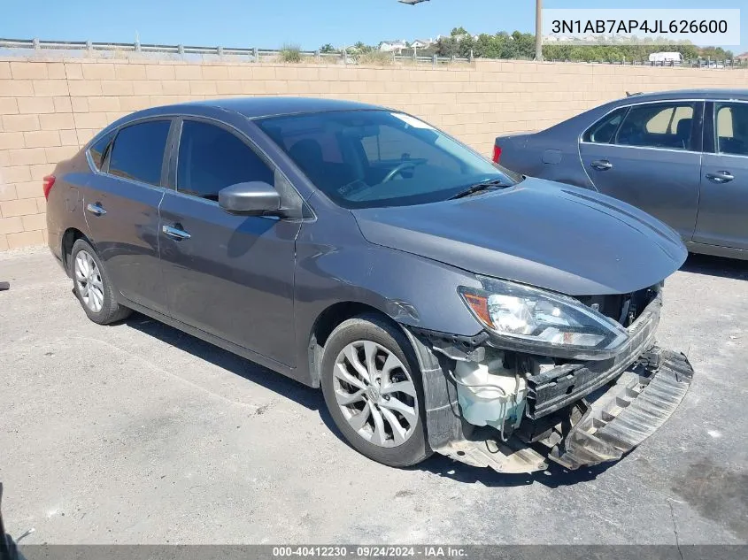 3N1AB7AP4JL626600 2018 Nissan Sentra Sv