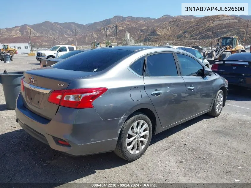 3N1AB7AP4JL626600 2018 Nissan Sentra Sv