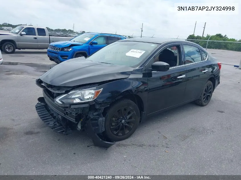 2018 Nissan Sentra S/Sv/Sr/Sl VIN: 3N1AB7AP2JY324998 Lot: 40421240