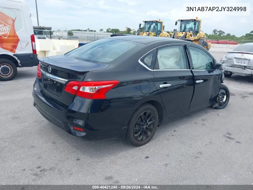 2018 Nissan Sentra S/Sv/Sr/Sl VIN: 3N1AB7AP2JY324998 Lot: 40421240