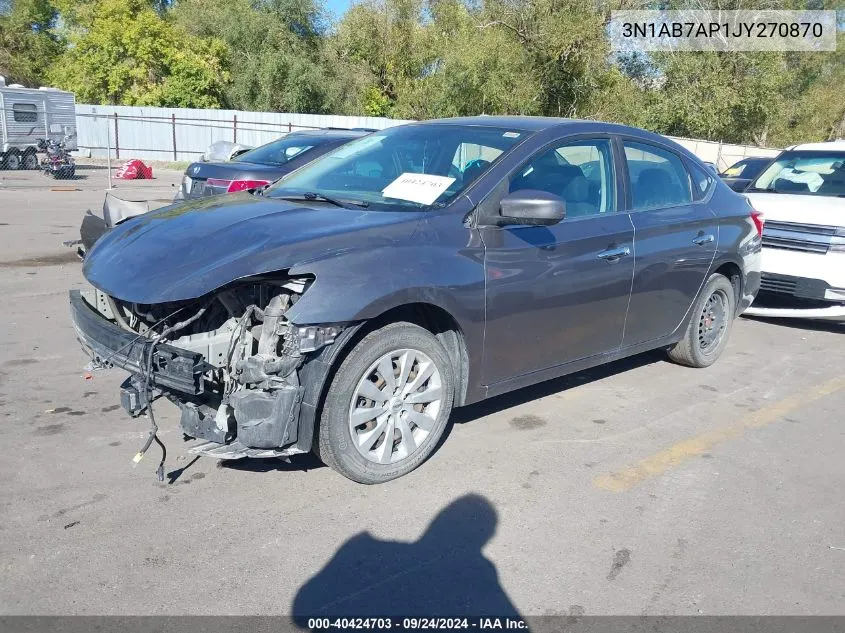 3N1AB7AP1JY270870 2018 Nissan Sentra S