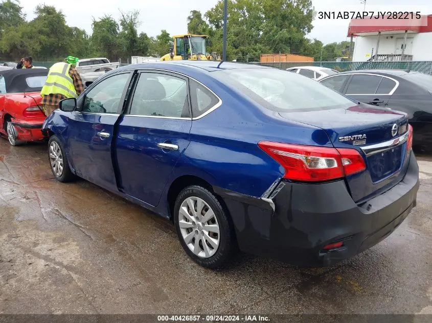 2018 Nissan Sentra S VIN: 3N1AB7AP7JY282215 Lot: 40426857