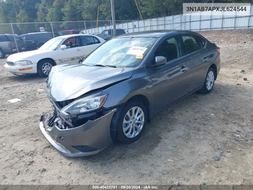 2018 Nissan Sentra Sv VIN: 3N1AB7APXJL624544 Lot: 40433701