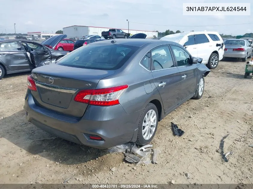 2018 Nissan Sentra Sv VIN: 3N1AB7APXJL624544 Lot: 40433701