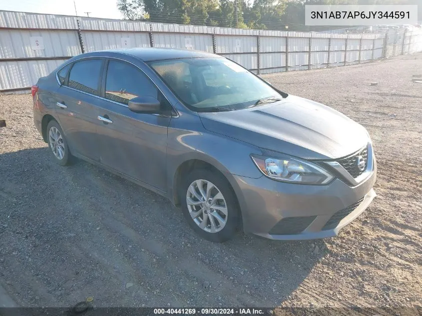 2018 Nissan Sentra Sv VIN: 3N1AB7AP6JY344591 Lot: 40441269