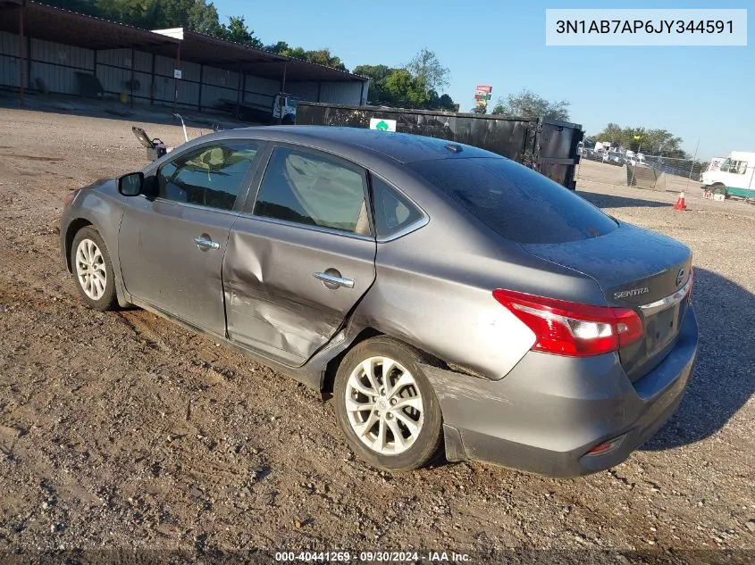 2018 Nissan Sentra Sv VIN: 3N1AB7AP6JY344591 Lot: 40441269