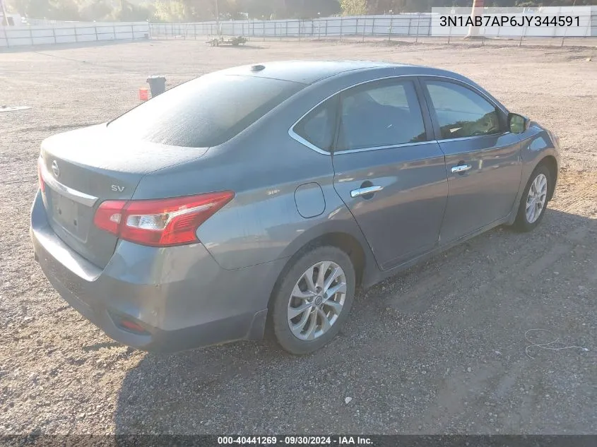 2018 Nissan Sentra Sv VIN: 3N1AB7AP6JY344591 Lot: 40441269