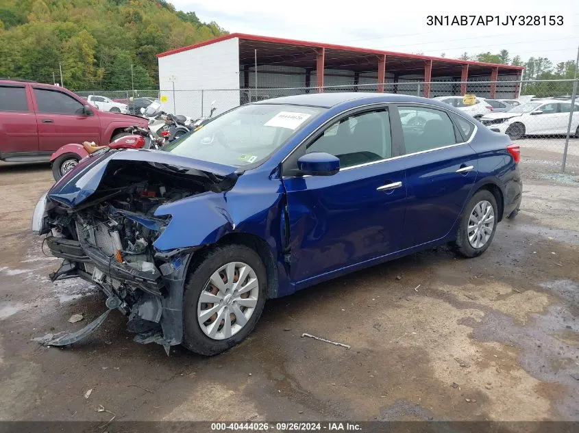 2018 Nissan Sentra S VIN: 3N1AB7AP1JY328153 Lot: 40444026