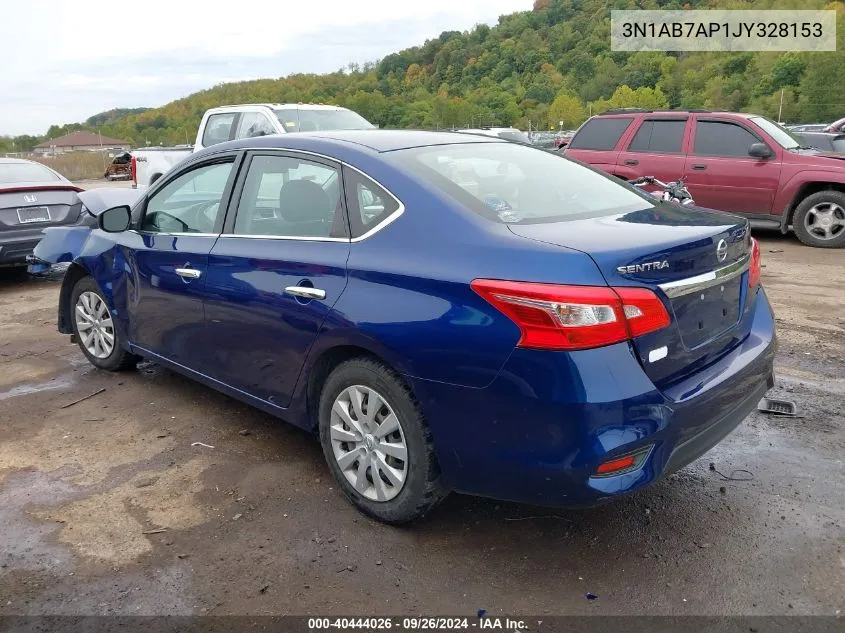 2018 Nissan Sentra S VIN: 3N1AB7AP1JY328153 Lot: 40444026