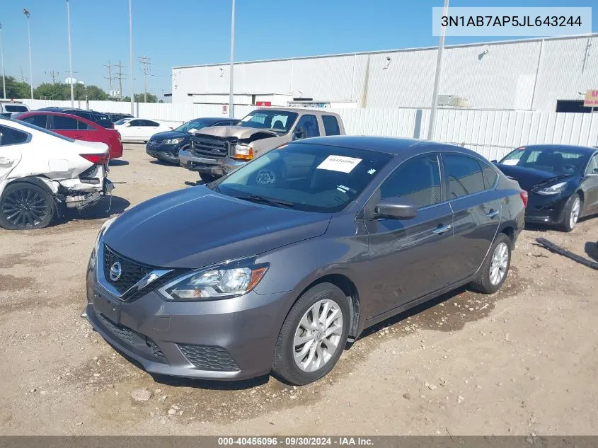 2018 Nissan Sentra Sv VIN: 3N1AB7AP5JL643244 Lot: 40456096