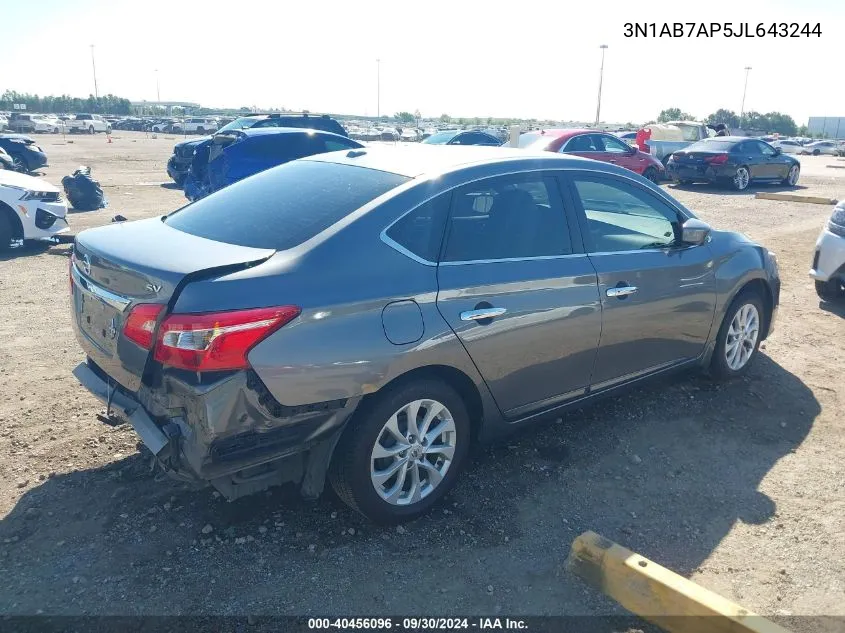 3N1AB7AP5JL643244 2018 Nissan Sentra Sv