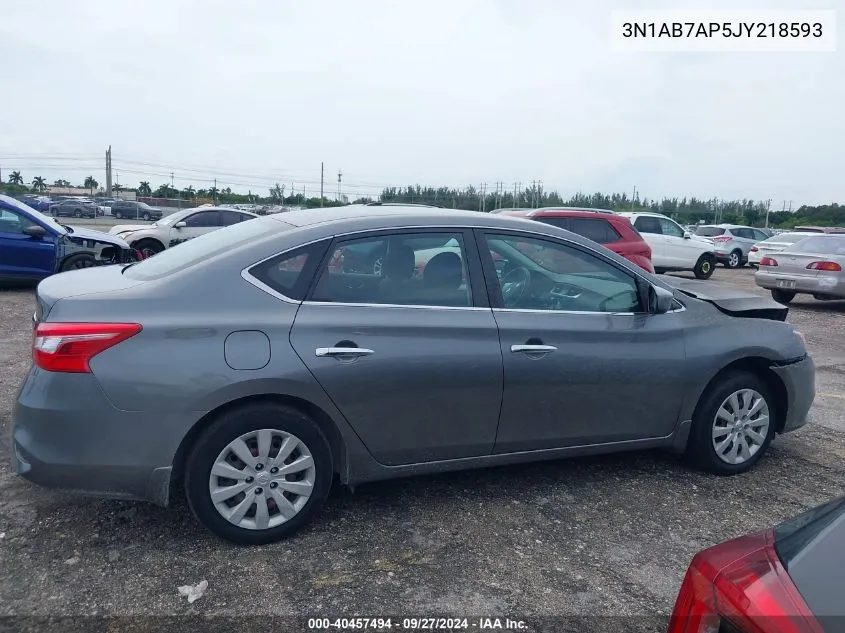 2018 Nissan Sentra S VIN: 3N1AB7AP5JY218593 Lot: 40457494