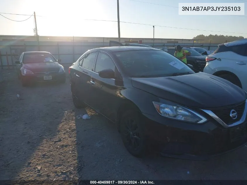 2018 Nissan Sentra S/Sv/Sr/Sl VIN: 3N1AB7AP3JY235103 Lot: 40459817