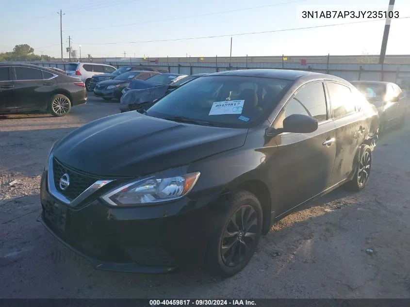 2018 Nissan Sentra S/Sv/Sr/Sl VIN: 3N1AB7AP3JY235103 Lot: 40459817