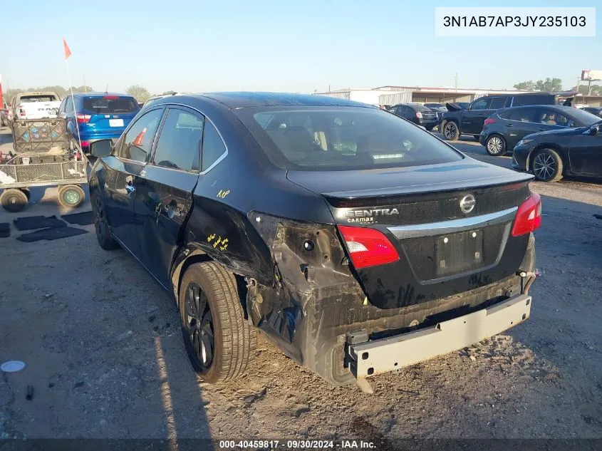 3N1AB7AP3JY235103 2018 Nissan Sentra S/Sv/Sr/Sl