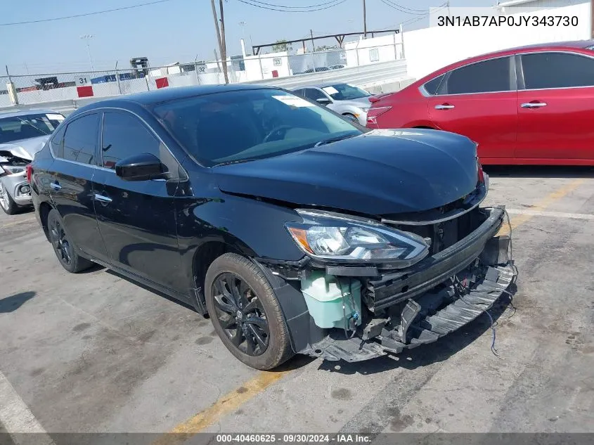 2018 Nissan Sentra S VIN: 3N1AB7AP0JY343730 Lot: 40460625