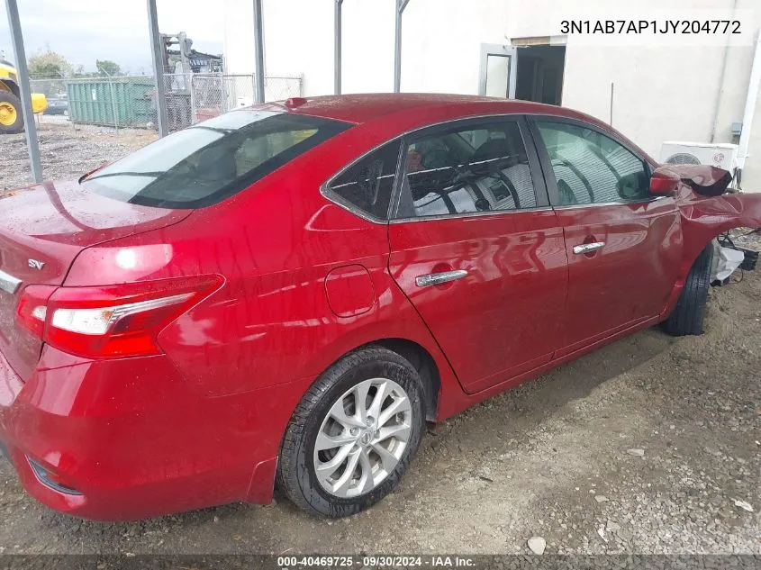 2018 Nissan Sentra Sv VIN: 3N1AB7AP1JY204772 Lot: 40469725