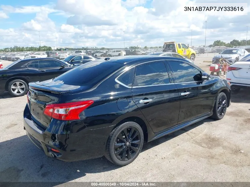 2018 Nissan Sentra Sr VIN: 3N1AB7AP7JY333616 Lot: 40500349