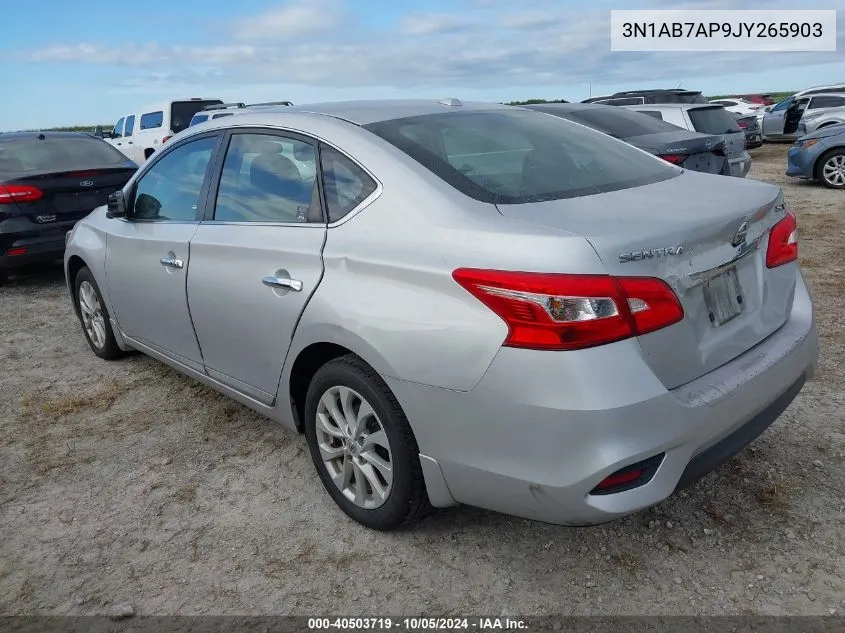 2018 Nissan Sentra S/Sv/Sr/Sl VIN: 3N1AB7AP9JY265903 Lot: 40503719