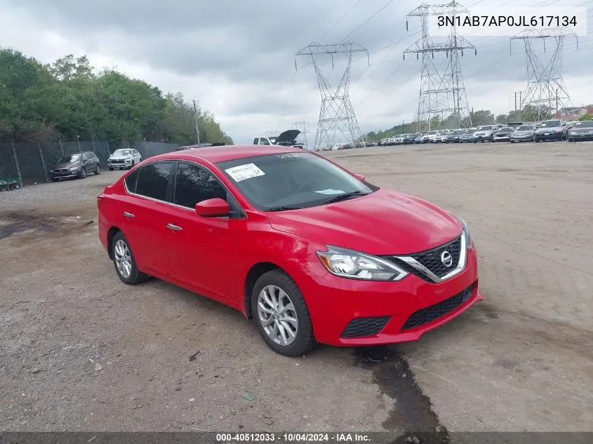 2018 Nissan Sentra Sv VIN: 3N1AB7AP0JL617134 Lot: 40512033