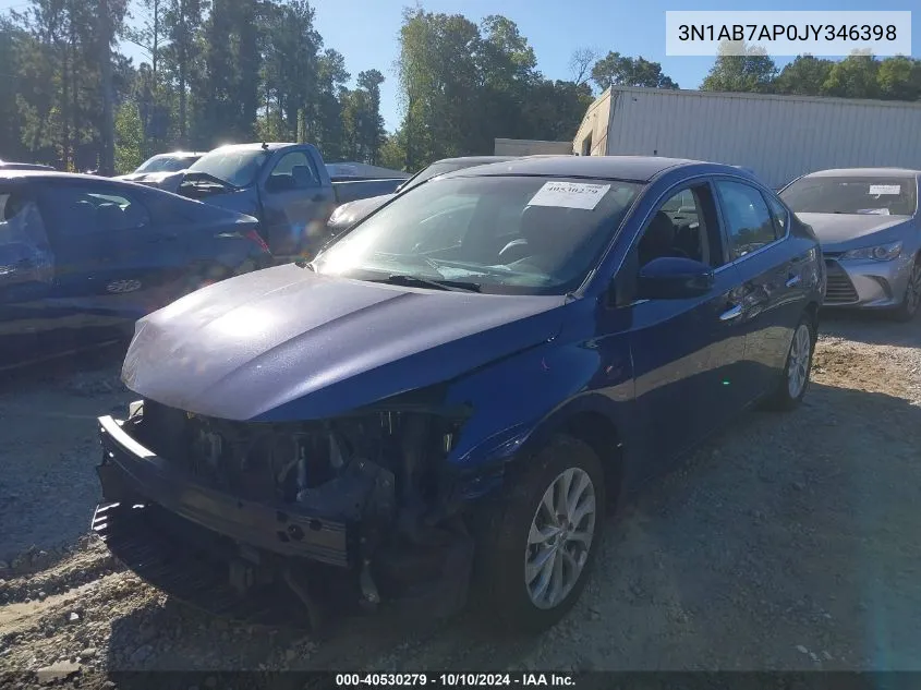 2018 Nissan Sentra Sv VIN: 3N1AB7AP0JY346398 Lot: 40530279