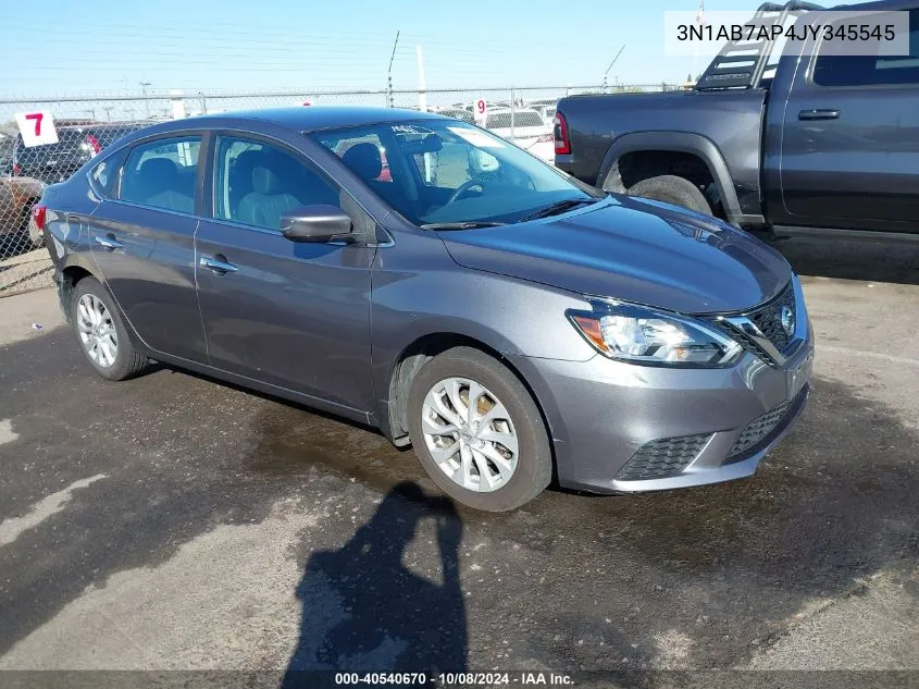 2018 Nissan Sentra Sv VIN: 3N1AB7AP4JY345545 Lot: 40540670