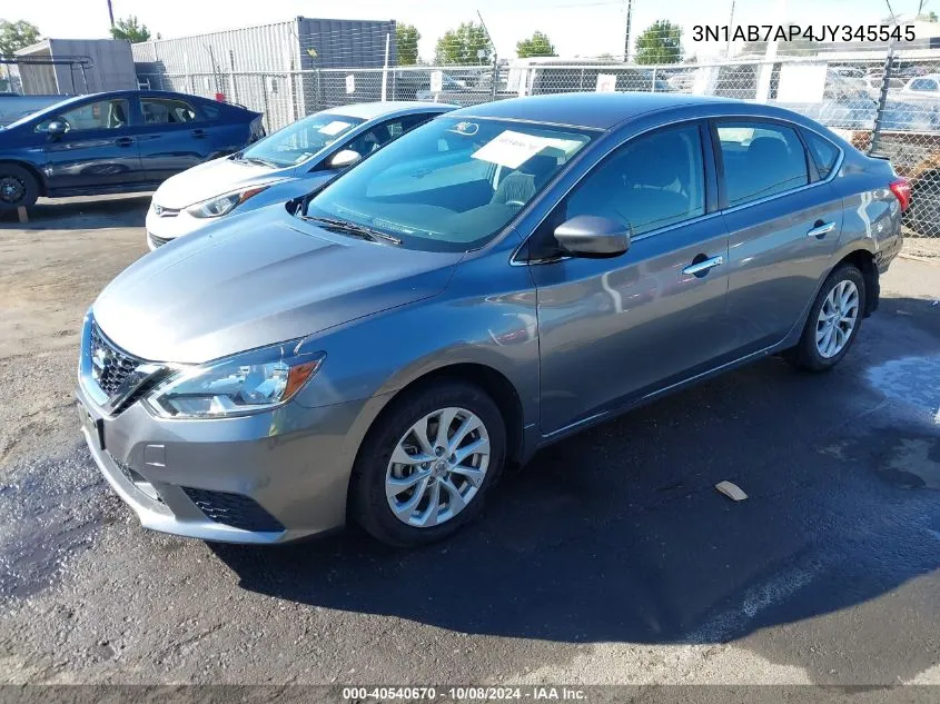 2018 Nissan Sentra Sv VIN: 3N1AB7AP4JY345545 Lot: 40540670