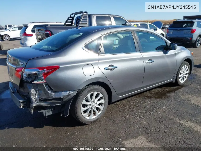 2018 Nissan Sentra Sv VIN: 3N1AB7AP4JY345545 Lot: 40540670